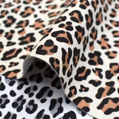 Design leopardo stampato in pelle in pelle PU per scarpe calzature borse